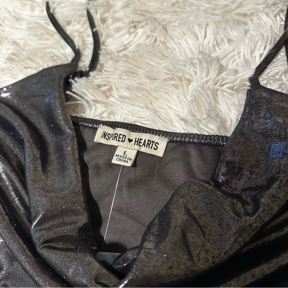 Inspired Hearts Midi Metallic Dress - Picture 10 of 11